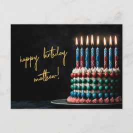 Abacus Birthday Cake mit Kerzen Postkarte