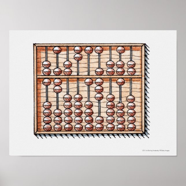 Abacus-Illustration Poster (Vorne)