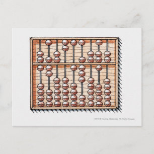 Abacus-Illustration Postkarte