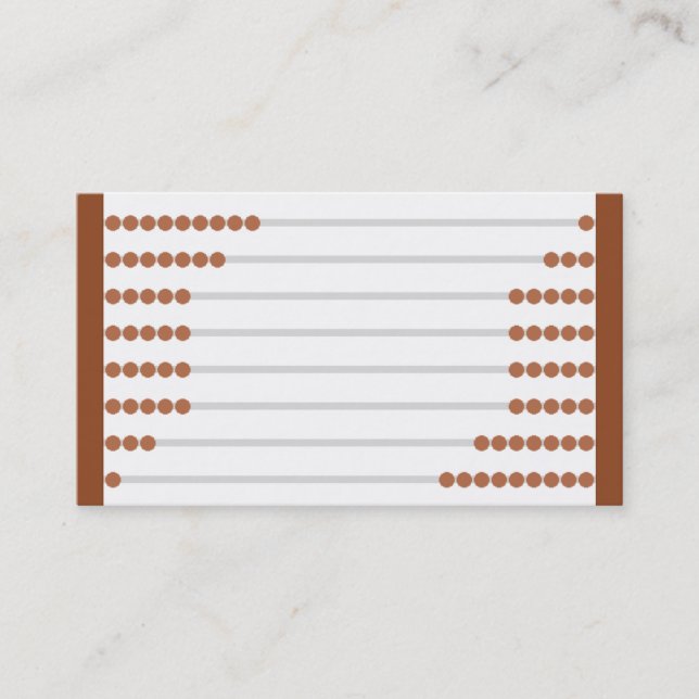 Abakus-Entwurfs-Visitenkarte Visitenkarte (Vorderseite)