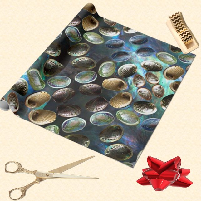 Abalone Muschel 3D Scatter Paua Hintergrund Geschenkpapier (Von Creator hochgeladen)