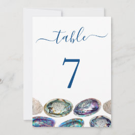 Abalone-Muschel Hochzeitskarten für Tischnummern