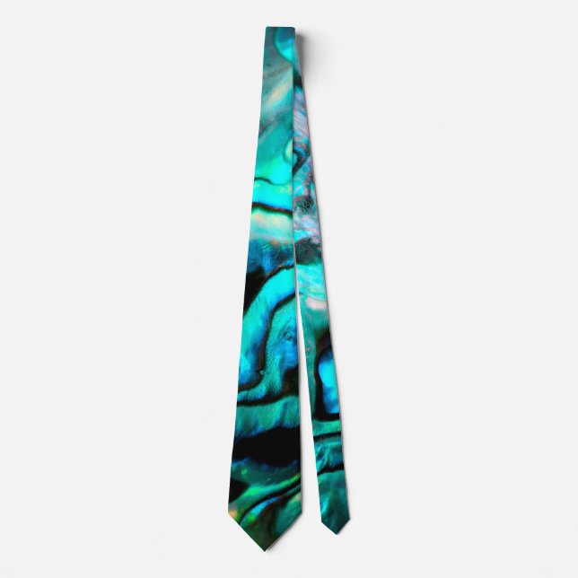 Abalone Muschel Naturdesign Krawatte (Vorderseite)