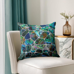 Abalone Muschel Texture - Voronoi Cells Abstrakt Kissen