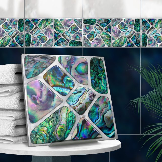 Abalone Muschel Texture - Zellen Collage N14 Fliese (Von Creator hochgeladen)