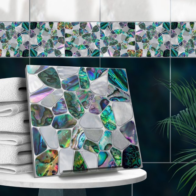 Abalone Muschel und Perle - Zellen Collage N16 Fliese (Von Creator hochgeladen)