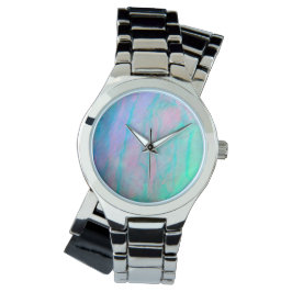 Abalone Muschel Wasserfarbene Mutter von Pearl Sto Armbanduhr