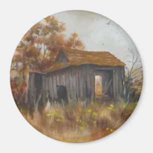 Abandoned Barfarm Rustic Country Magnet