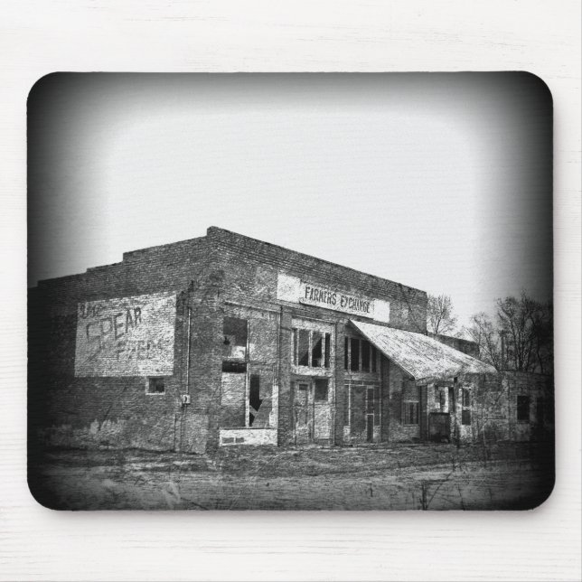 Abandoned Bauern Business in Black and White Mousepad (Vorne)