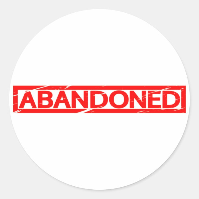 Abandoned Briefmarke Runder Aufkleber (Vorderseite)