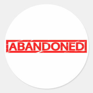 Abandoned Briefmarke Runder Aufkleber
