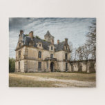 Abandoned Fantasy French Chateau Puzzle<br><div class="desc">Fantasievolle künstlerische Traumlandschaft des verlassenen französischen Schlosses mit Mansardendach,  Türmchen,  gewölbtem Eingang und verziertem Steinwerk.</div>