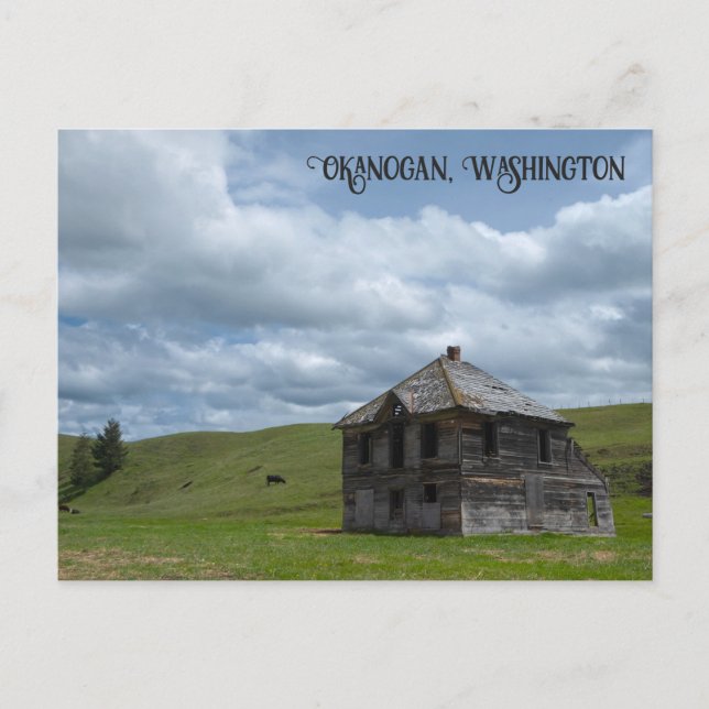 Abandoned Farm House Okanogan Landkreis Washington Postkarte (Vorderseite)