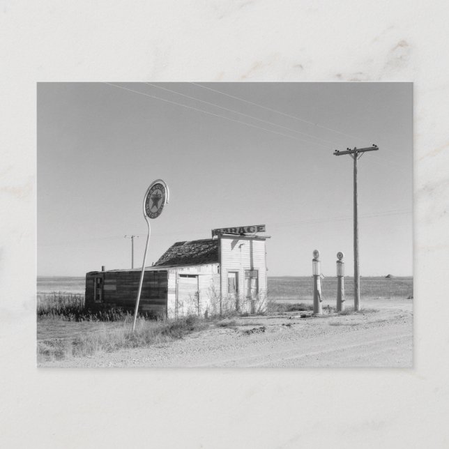 Abandoned Gas Station, 1937 Postkarte (Vorderseite)