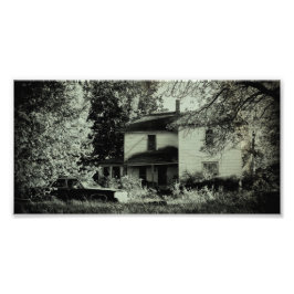 Abandoned House and Car Fotodruck