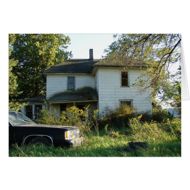 Abandoned House and Car in Rural Iowa (Vorderseite (Horizontal))