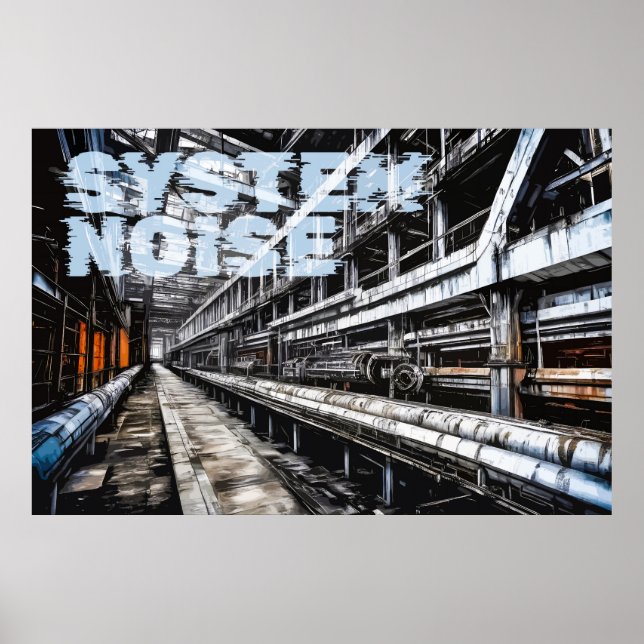 Abandoned Industrial Factory Urbex Grunge Art Poster (Vorne)