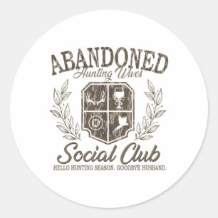 Abandoned Junting Ehefrau Social Club Camouflage M Runder Aufkleber