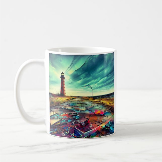 Abandoned Lighthouse Wracks Kaffeetasse (Links)