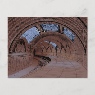 Abandoned NY City Hall U-Bahn Station Illustration Postkarte