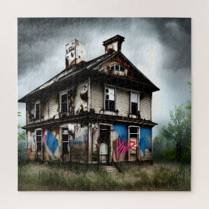 Abandoned Old House Spray Paint Graffiti Puzzle