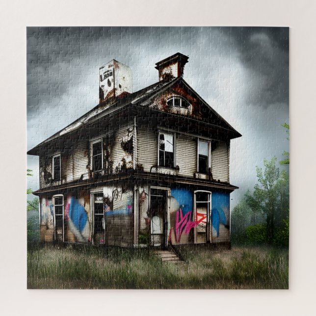 Abandoned Old House Spray Paint Graffiti Puzzle (Vertikal)