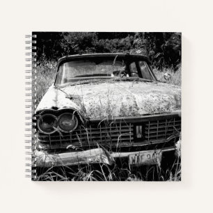 Abandoned Plymouth Car Foto 8.5x8.5 Notebook Notizbuch