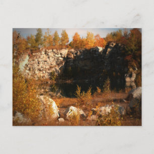 Abandoned Quarter In Fall Postcard Postkarte