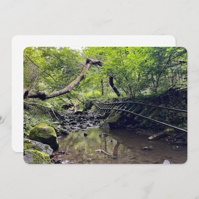 Abandoned Railroad Feiertagskarte (Vorne/Hinten)