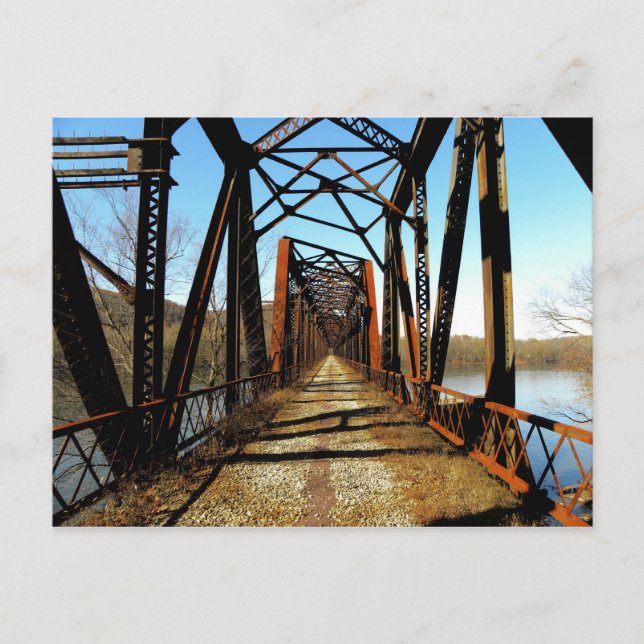 Abandoned RR Bridge Postcard Postkarte (Vorderseite)