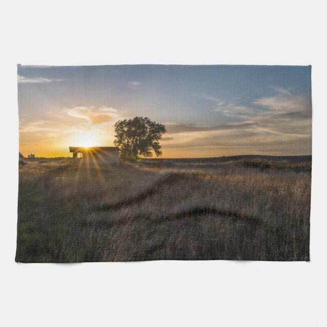 Abandoned Shed Colorado Sunset Kittuch Geschirrtuch (Horizontal)