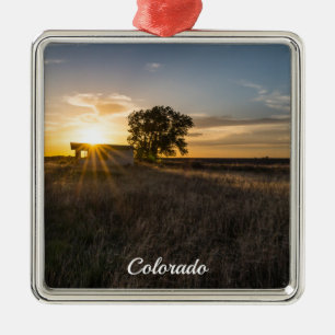 Abandoned Shed Colorado Sunset Premium Ornament