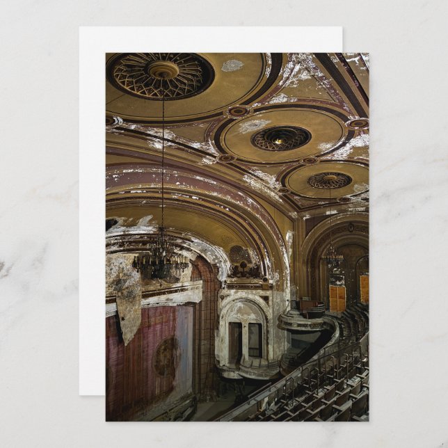 Abandoned Theater Feiertagskarte (Vorne/Hinten)