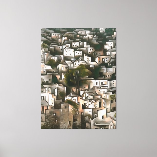 Abandoned Village Kayakoy Fethiye Landschaft Kunst Leinwanddruck (Vorderseite)