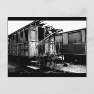 Abandoned Wooden Pate Car Le Mastrou Postcard Postkarte