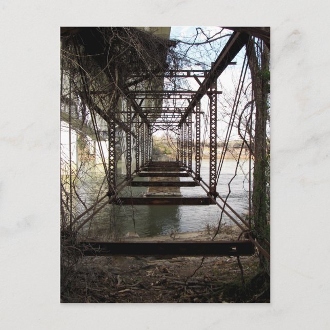 Abandonierte Brücke über die Belle Isle Postkarte (Vorderseite)