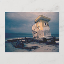 Abandonte Seaside Structure Postcard Postkarte
