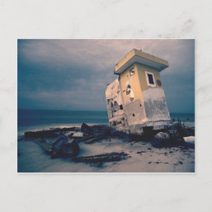 Abandonte Seaside Structure Postcard Postkarte