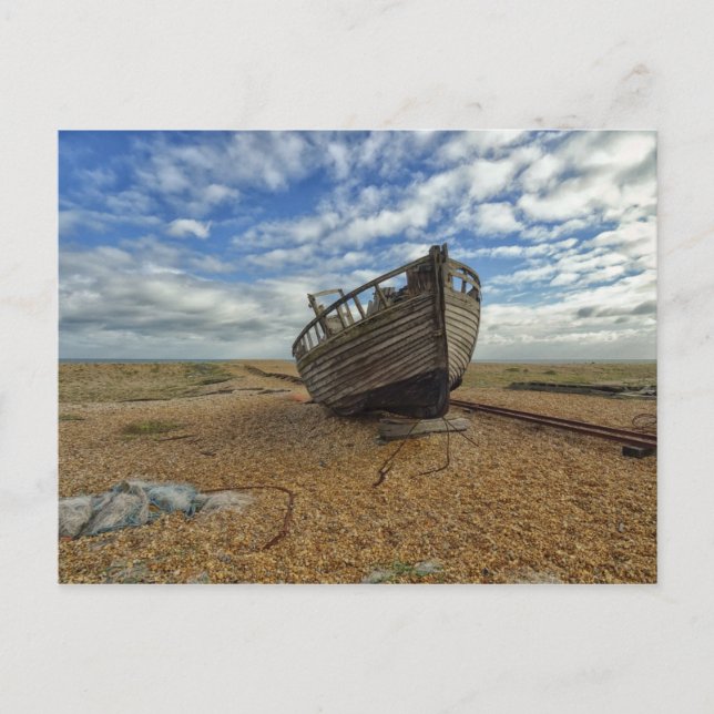 Abandred Holzfischboot | Dungeness Postkarte (Vorderseite)
