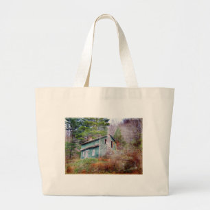 Abandred House and Truck Digital Art Jumbo Stoffbeutel