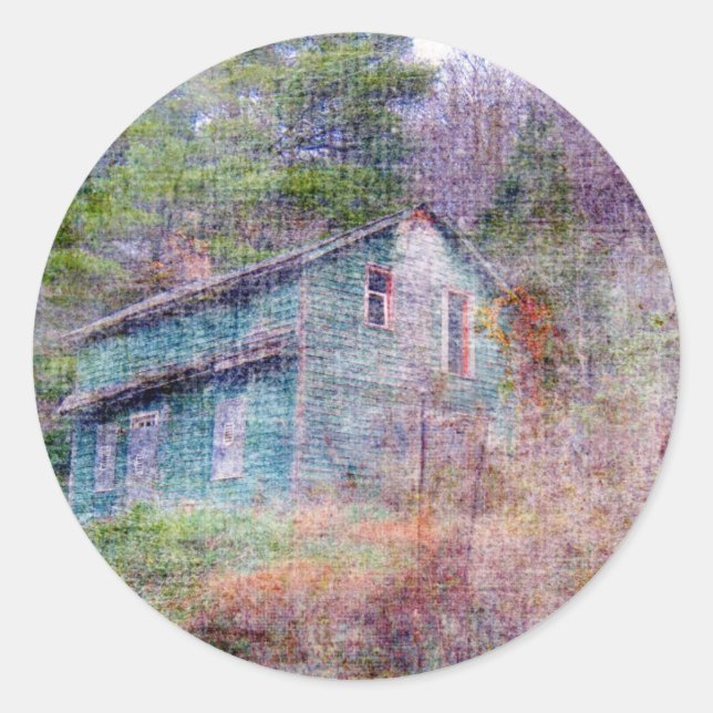 Abandred House Runder Aufkleber (Vorderseite)