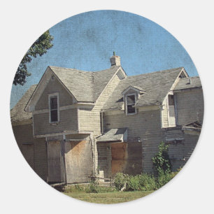 Abandred House Runder Aufkleber