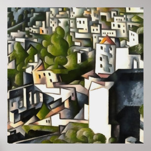 Abandred Houses of Kayakoy Abstrakt Art Poster