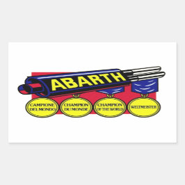 Abarth-Abhausticket Rechteckiger Aufkleber