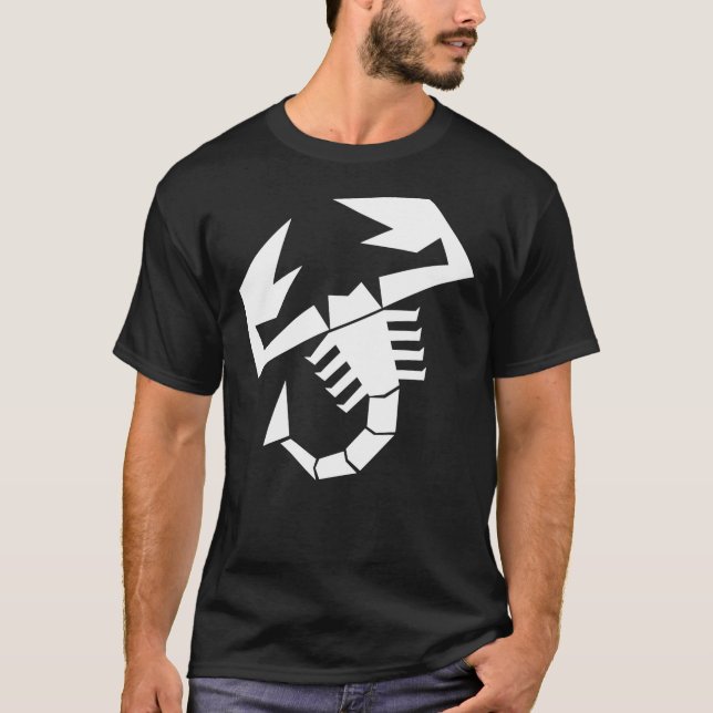 Abarth Skorpion Logo Weiß Klassischer T - Shirt (Vorderseite)