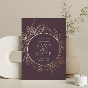 Abb Blumenfolienkarte Save the Date Folieneinladung