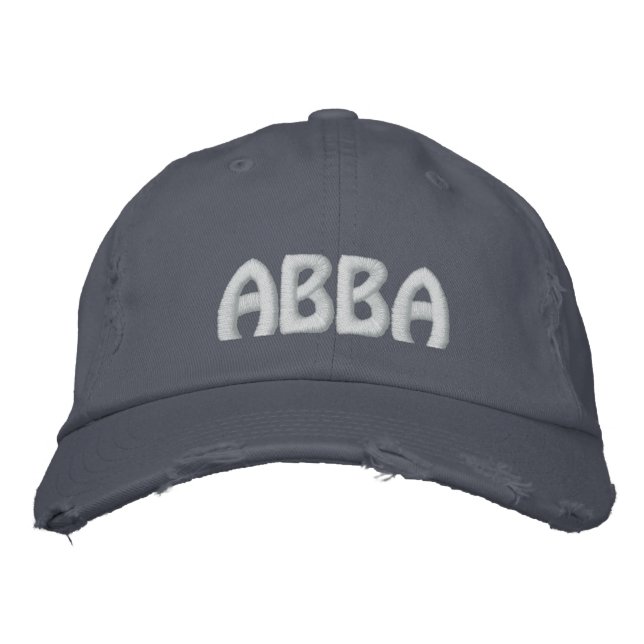 ABBA - Aramäisches Wort für "Vater". Bestickte Baseballkappe (Vorderseite)