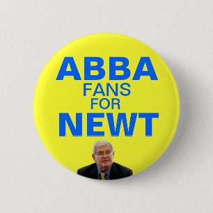 Abba Fans für Newt- Gingrichknopf Button