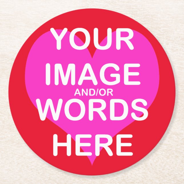 ABBAUOPTIONEN (6/Set) FORM & FARBE. Runder Pappuntersetzer (Vorderseite)