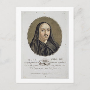 Abbe de Suger (1082-1151) von "Portraits des gran Postkarte